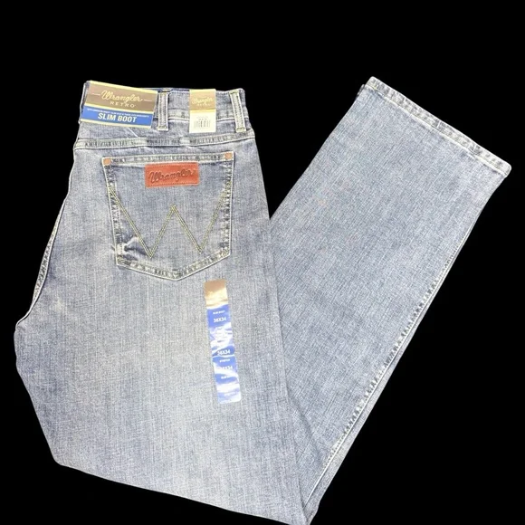 NWT Wrangler Retro Men's 36x34 Slim Bootcut Jeans - Picture 1 of 11